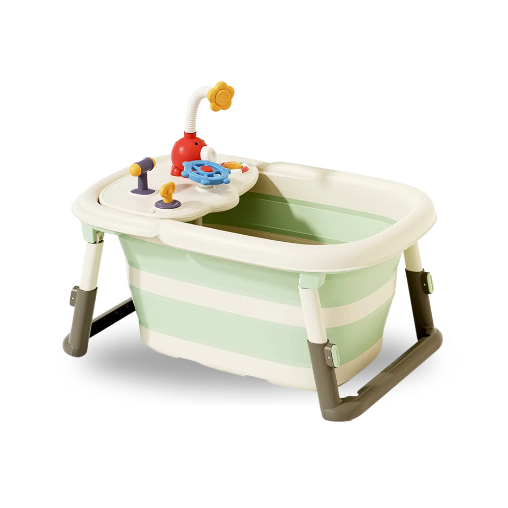 Tina Plegable 3 en 1 Doble Nivel + Mesa Interactiva con Ducha Little Mom