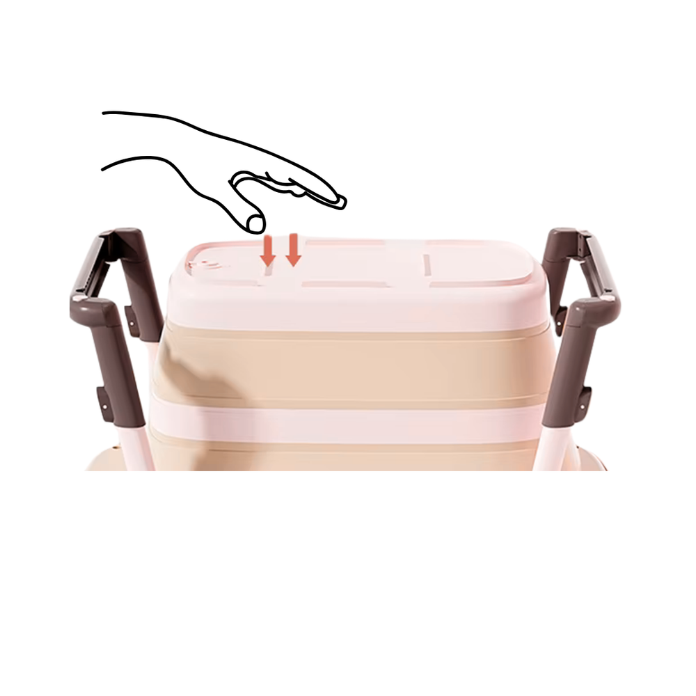 Tina Plegable 3 en 1 Doble Nivel + Mesa Interactiva con Ducha Little Mom Palo de Rosa
