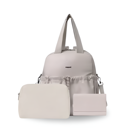 Combo Pañalera Tipo Morral + Neceser Bebé Mayoral Hielo
