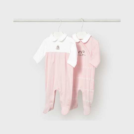 Set 2 Pijama Largo Recien Nacida Rosa Baby Mayoral