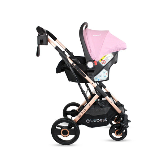 Coche Para Bebé Travel System Gold Lx Rosa Bebesit