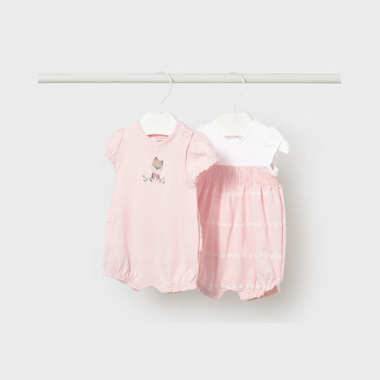 Set 2 Pijamas Cortos Recien Nacida Rosa Baby Mayoral