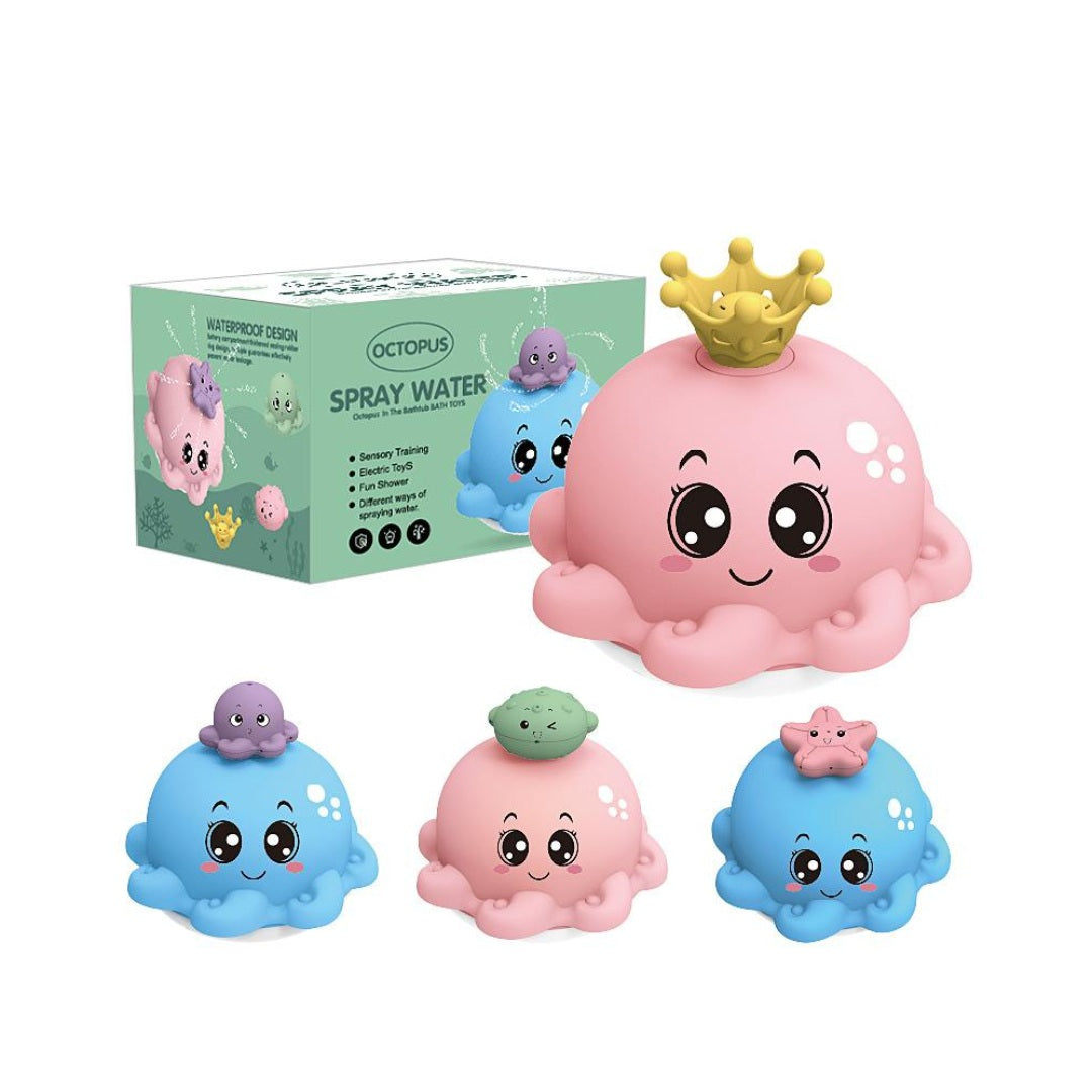Juguete de Baño Pulpo Rociador de Agua Automático