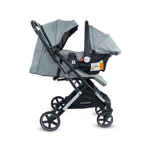 Coche Para Bebe Compacto Travel System Pixel Gris Bebesit