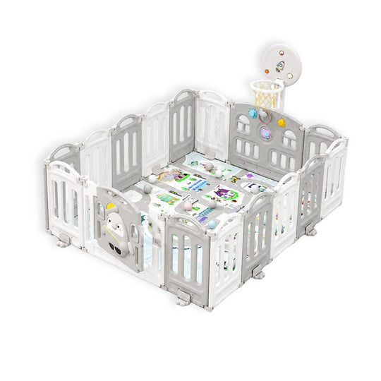 Parque Corral de Juegos X4 Bambule Baby Cuchi Gris