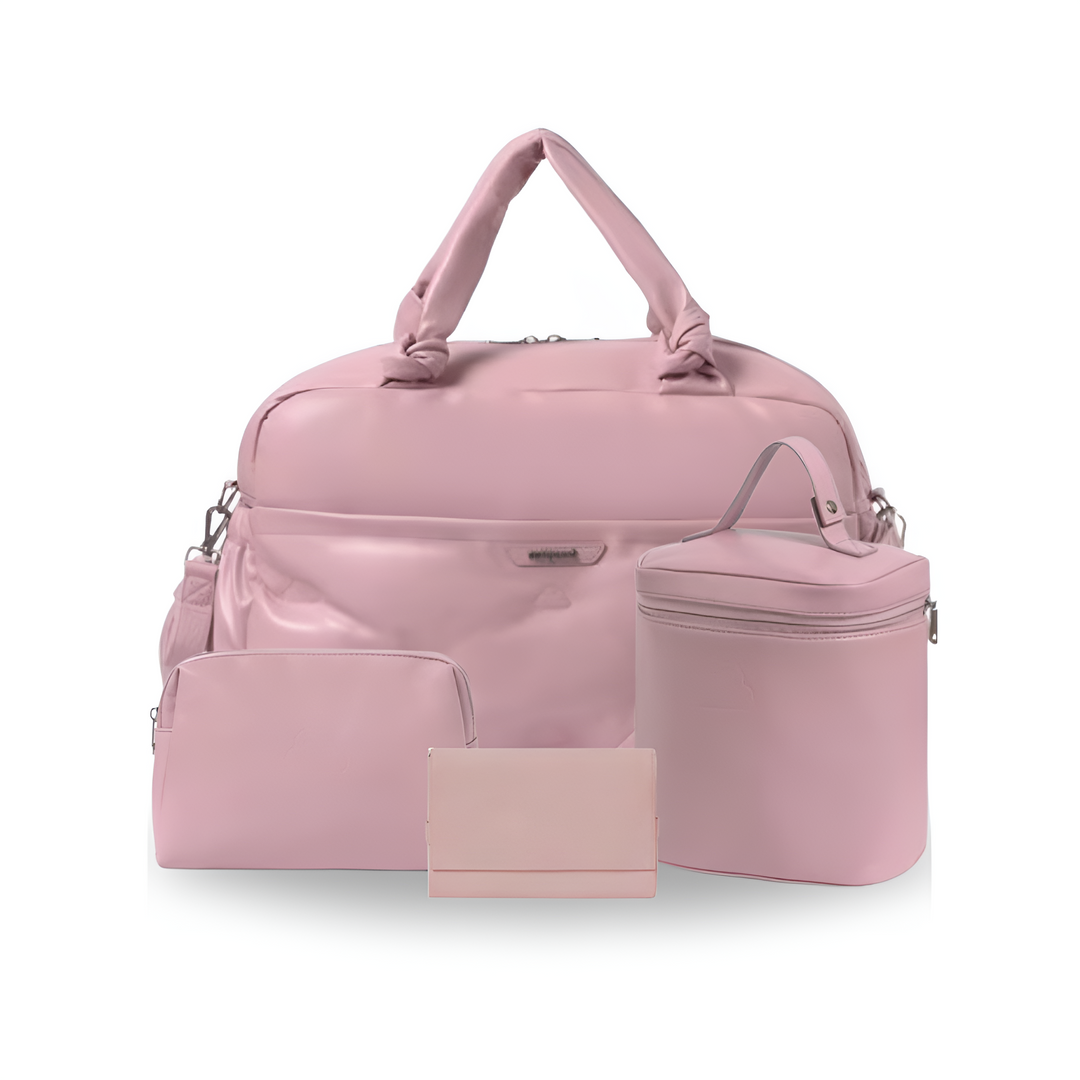Combo Pañalera Bolso Acolchado + Neceser Nube Bebé Mayoral Rose