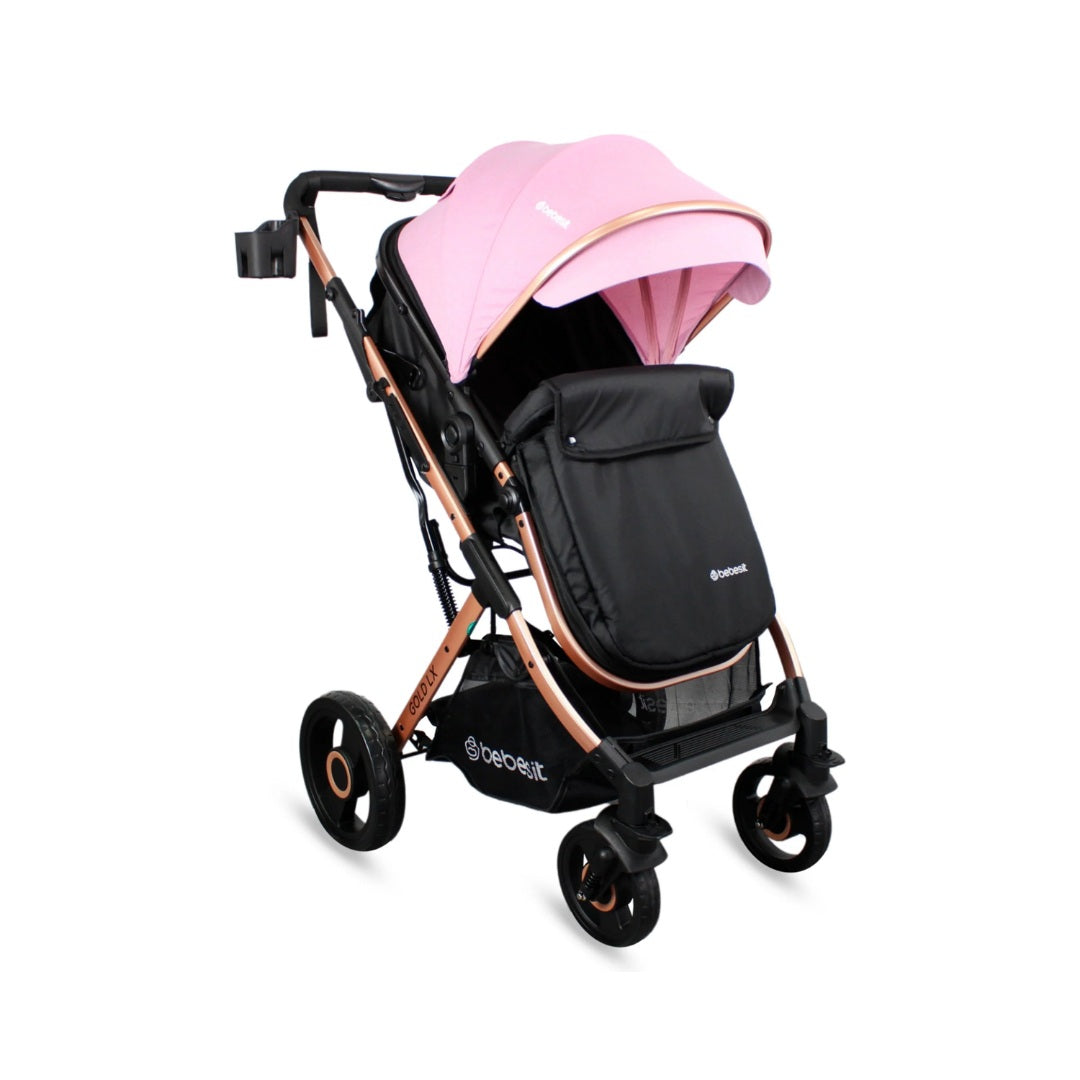Coche Para Bebé Travel System Gold Lx Rosa Bebesit