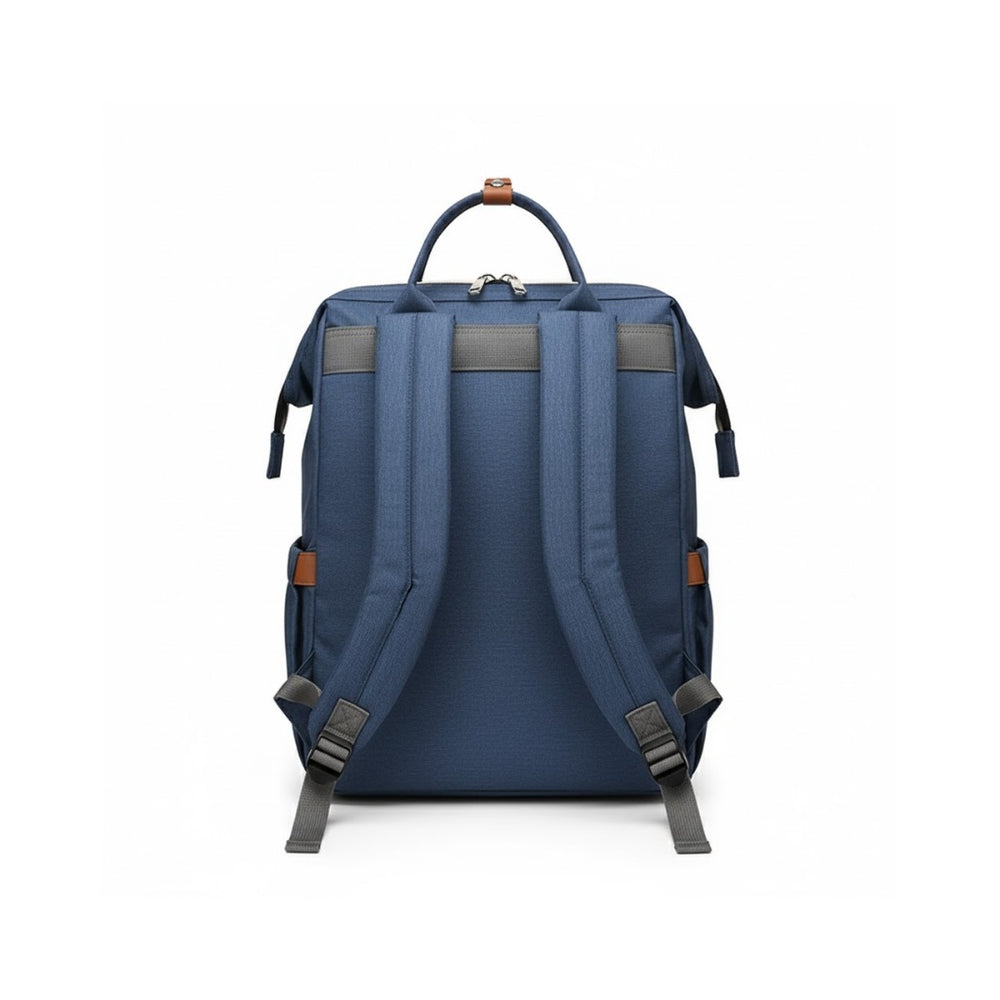 Pañalera Tipo Morral Multifuncional Zius + Accesorios Azul Oscuro