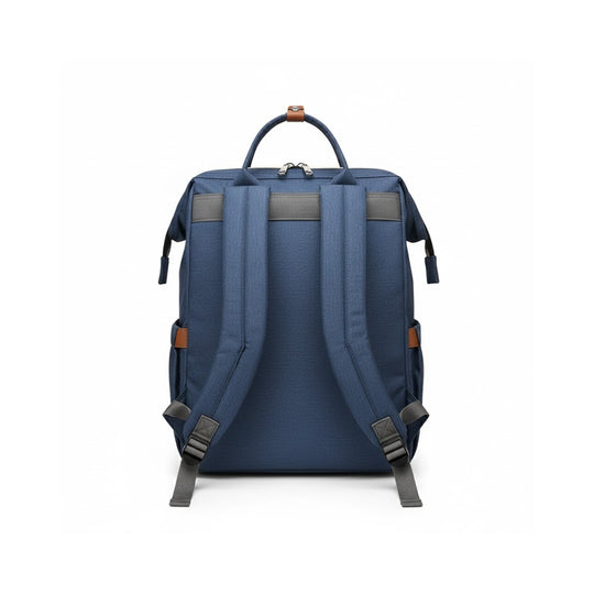 Pañalera Tipo Morral Multifuncional Zius + Accesorios Azul Oscuro