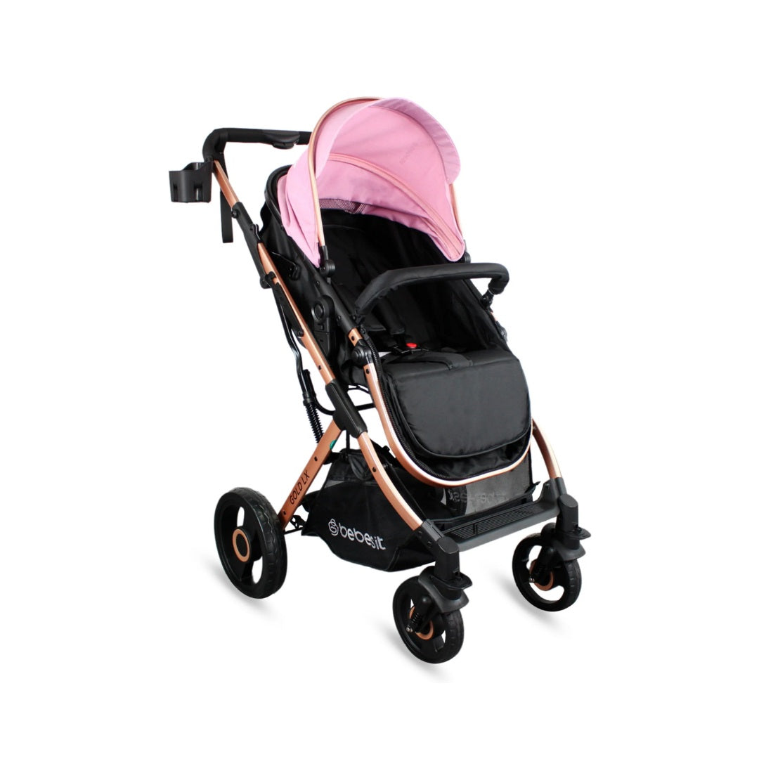 Coche Para Bebé Travel System Gold Lx Rosa Bebesit