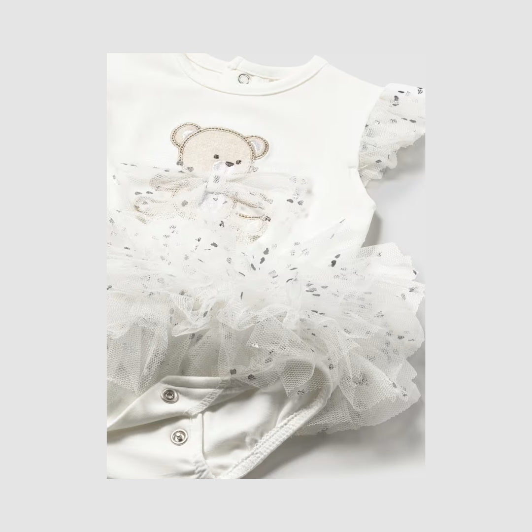 Body Tutu Osito Con Diadema Recien Nacida Crudo Mayoral