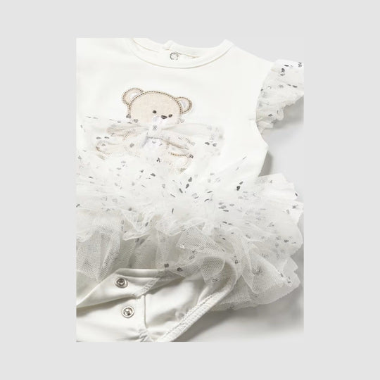 Body Tutu Osito Con Diadema Recien Nacida Crudo Mayoral
