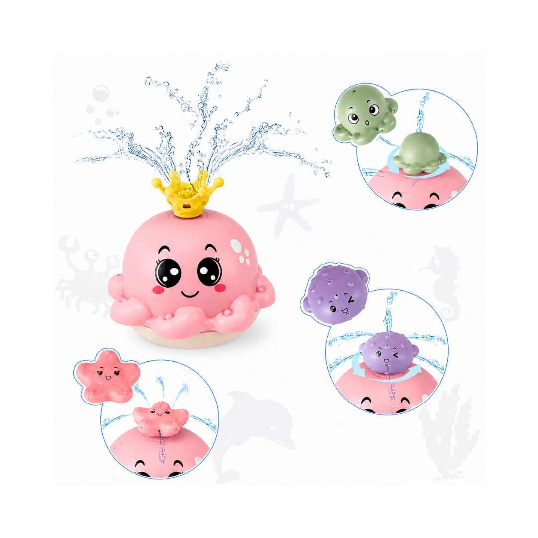 Juguete de Baño Pulpo Rociador de Agua Automático
