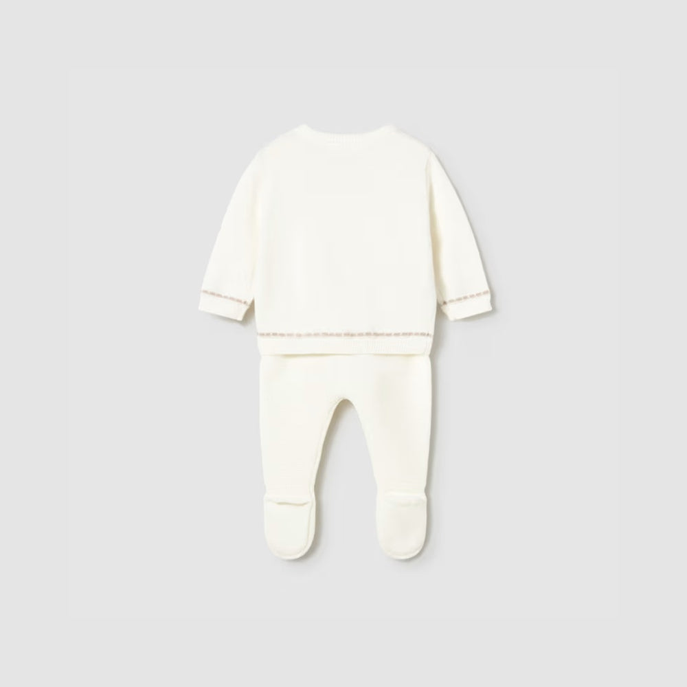 Conjunto Polaina y Jersey Tricot Recién Nacido Ceramica Mayoral