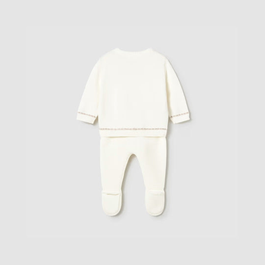 Conjunto Polaina y Jersey Tricot Recién Nacido Ceramica Mayoral