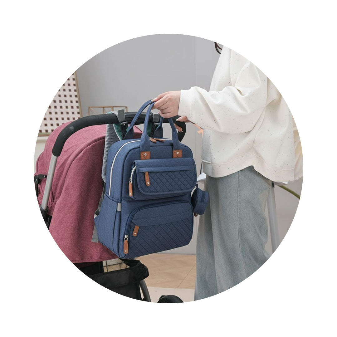 Pañalera Tipo Morral Multifuncional Zius + Accesorios