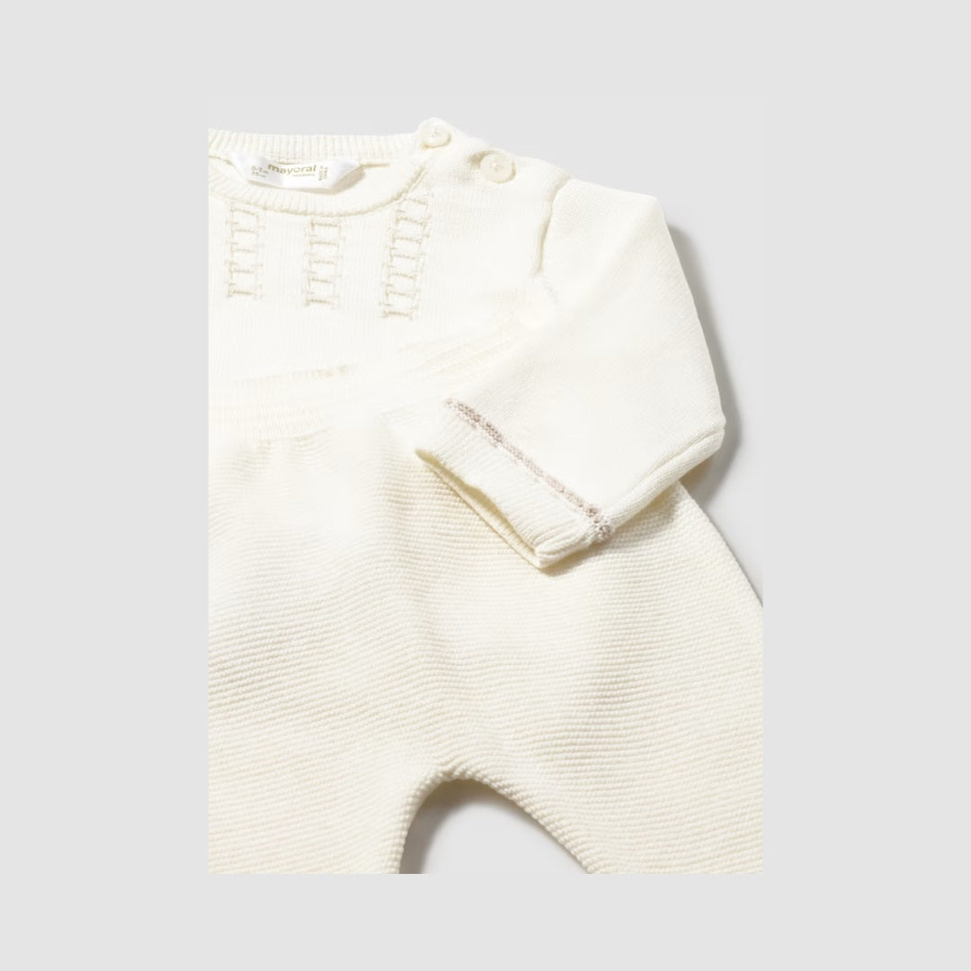 Conjunto Polaina y Jersey Tricot Recién Nacido Ceramica Mayoral