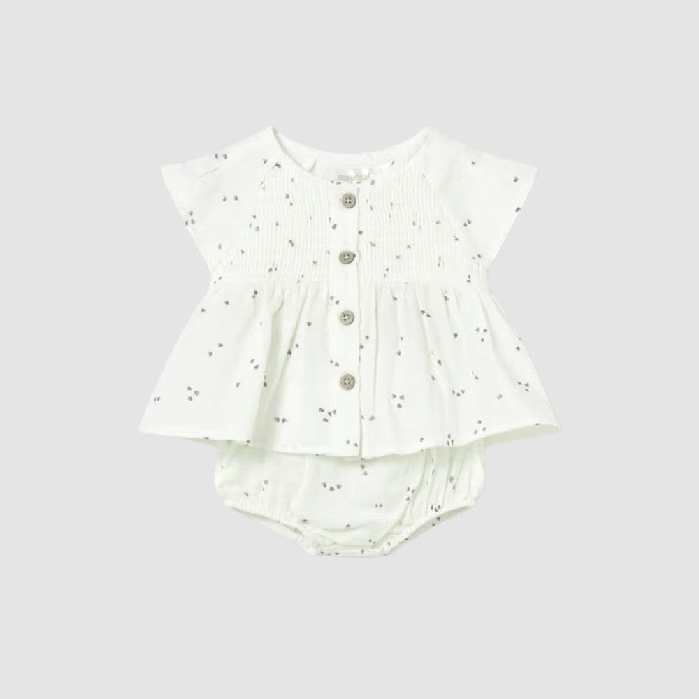 Conjunto Cubrepañal Y Blusa Recien Nacida Ceramica Mayoral