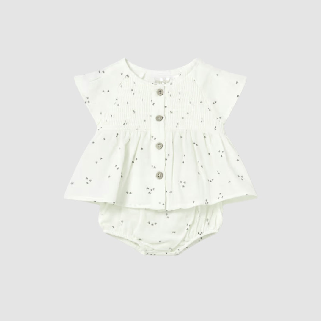 Conjunto Cubrepañal Y Blusa Recien Nacida Ceramica Mayoral