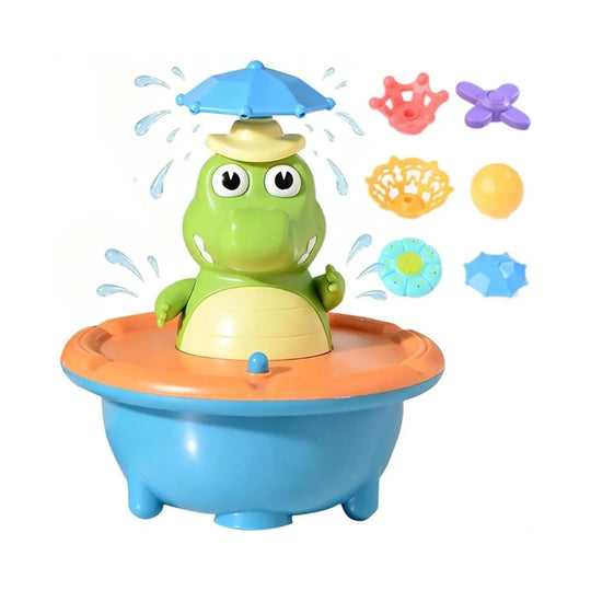 Juguete Para Baño Led y Splash Rociador Cocodrilo