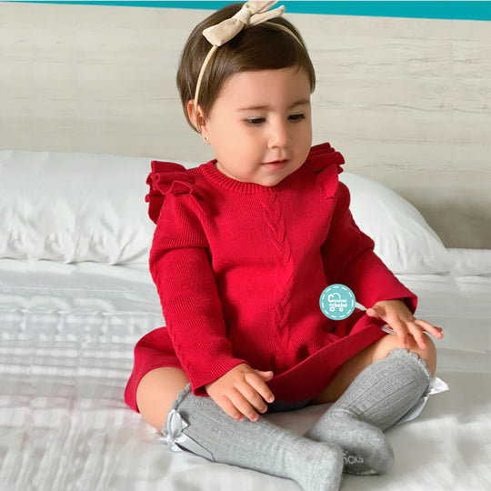 Vestido Tejido con Boleros babysamuu