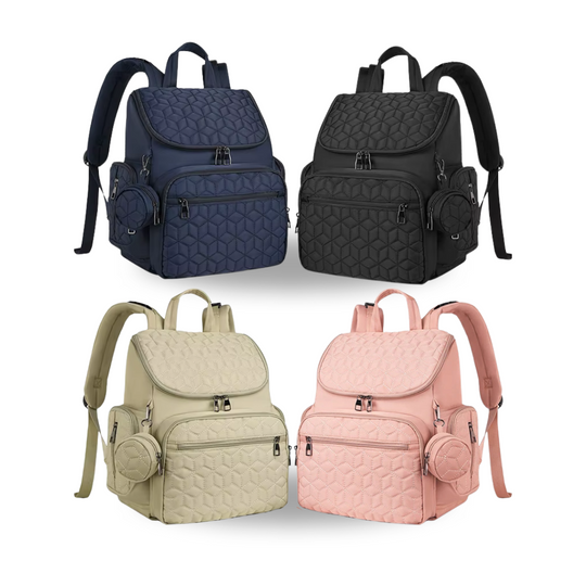 Pañalera Tipo Morral Multifuncional Cubes + Accesorios
