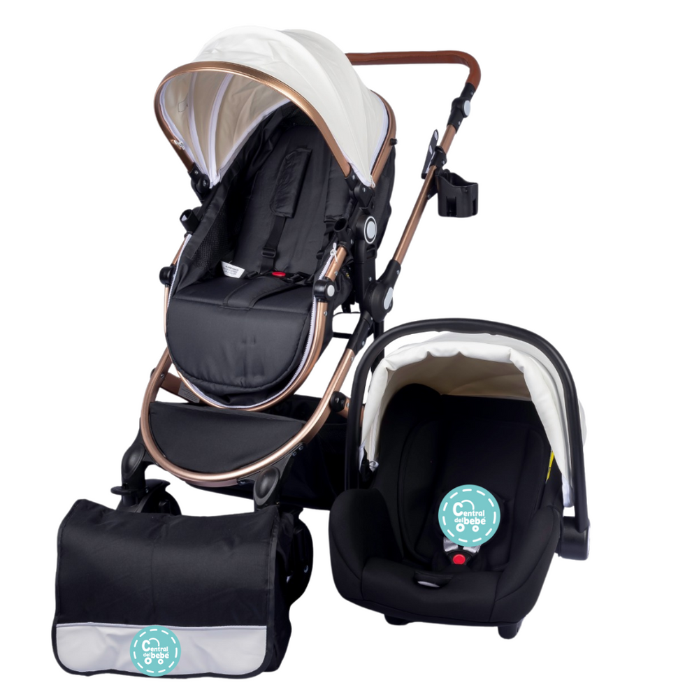 Coche Moises 3 en 1 Bunny Travel Maxibaby Blanco