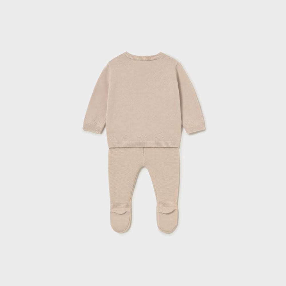 Conjunto Polaina y Jersey Tricot Recién Nacido Topo Mayoral