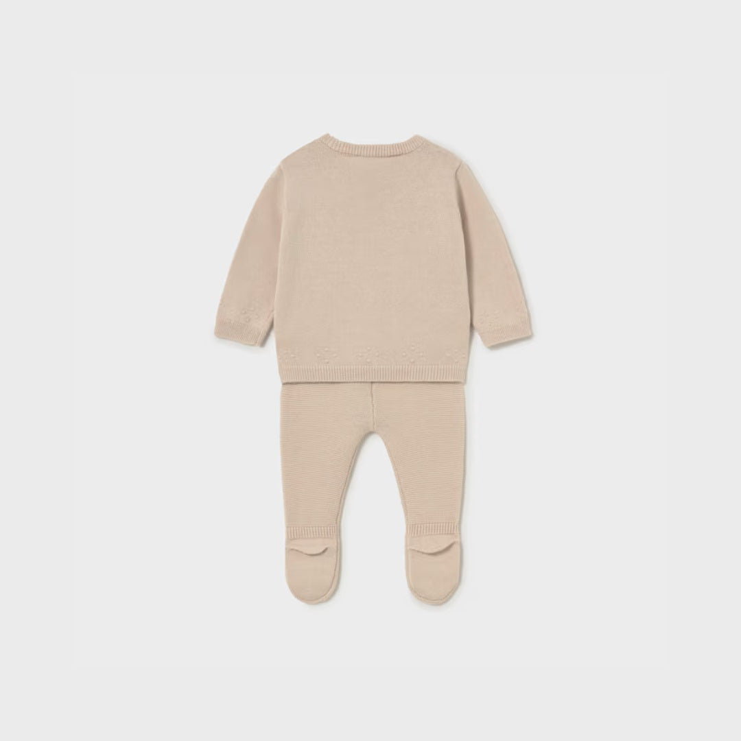 Conjunto Polaina y Jersey Tricot Recién Nacido Topo Mayoral