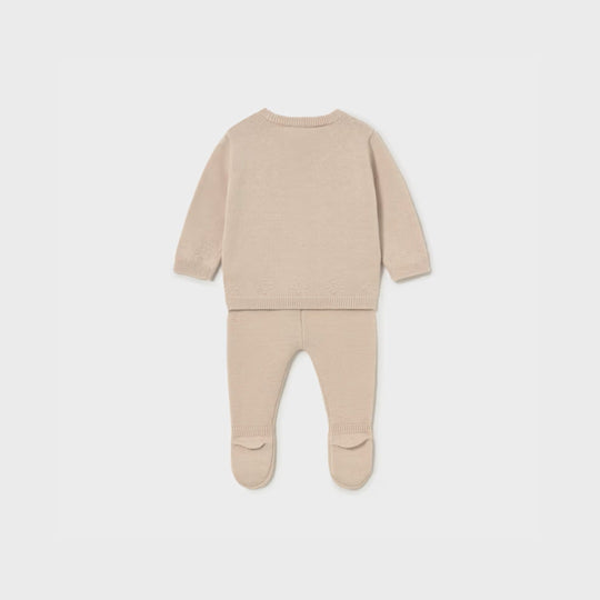 Conjunto Polaina y Jersey Tricot Recién Nacido Topo Mayoral