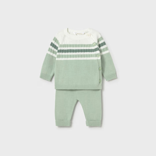 Conjunto Polaina y Jersey Tricot Recién Nacido Alga Mayoral