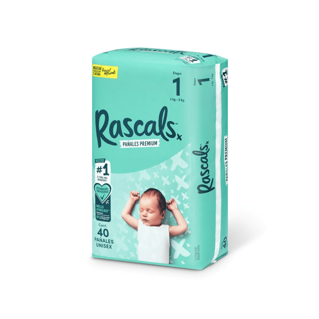 Pañales T1 x40 Unds Rascals