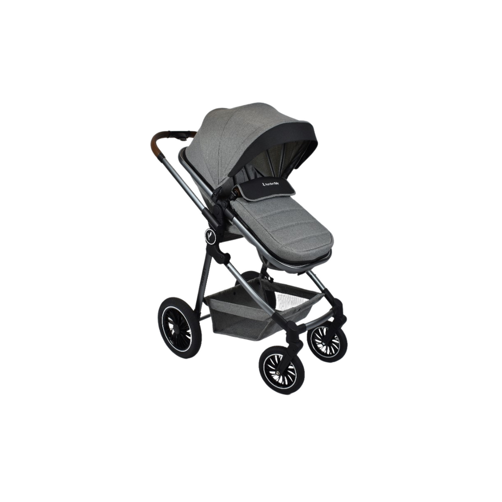 Combo Coche Moises Abby Premium Baby Gris + Cuna Colecho Golf Priori Gris