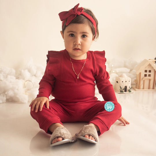 Set de Mameluco, Diadema y Pantalón babysamuu