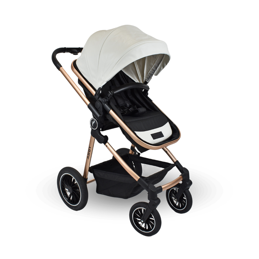 Coche Moises 3 en 1 de lujo Blanco Abby Premium Baby