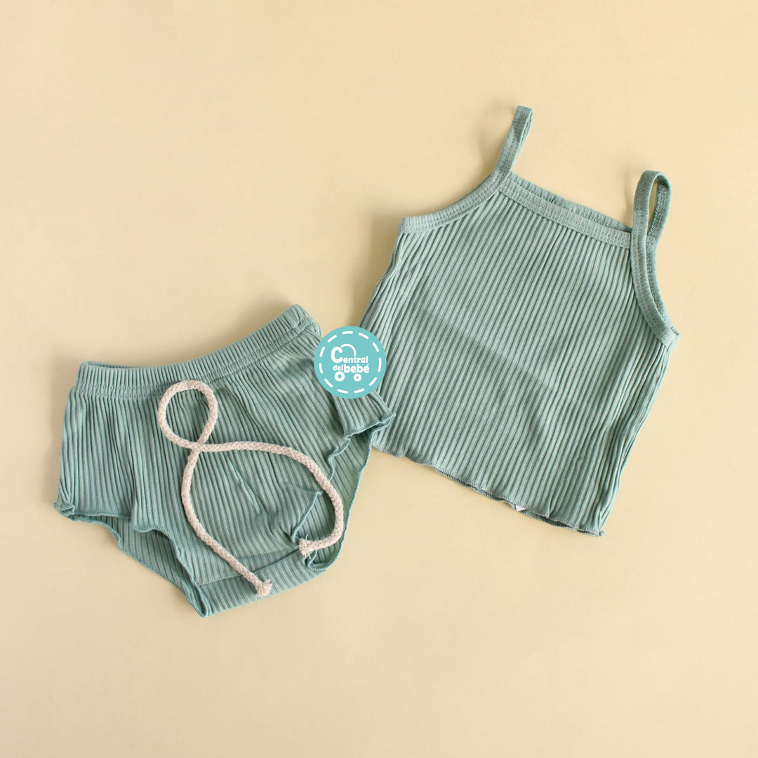 Set short y Blusa Manzana babysamuu