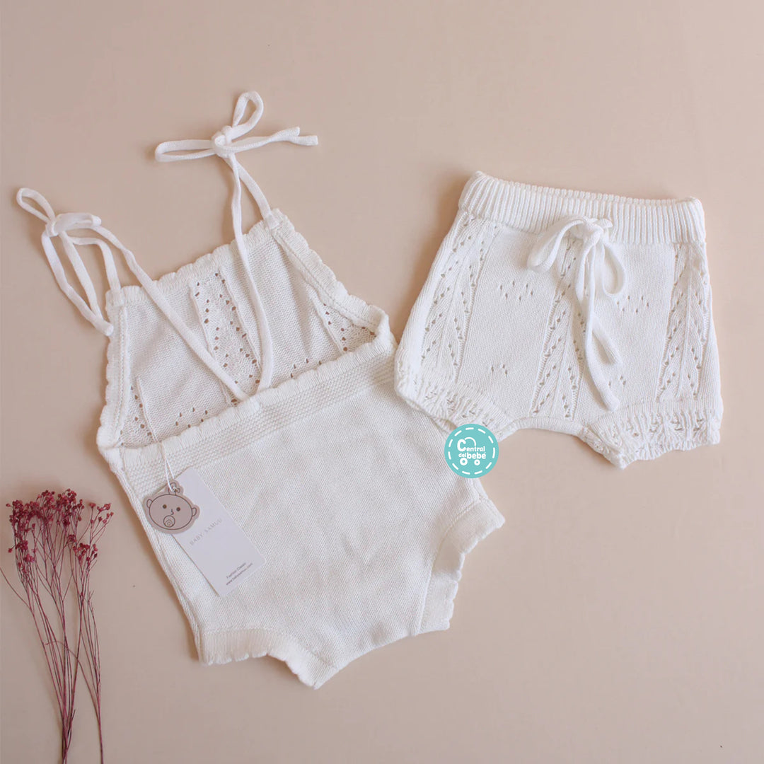 Set Tejido Short y Mameluco Taylor babysamuu