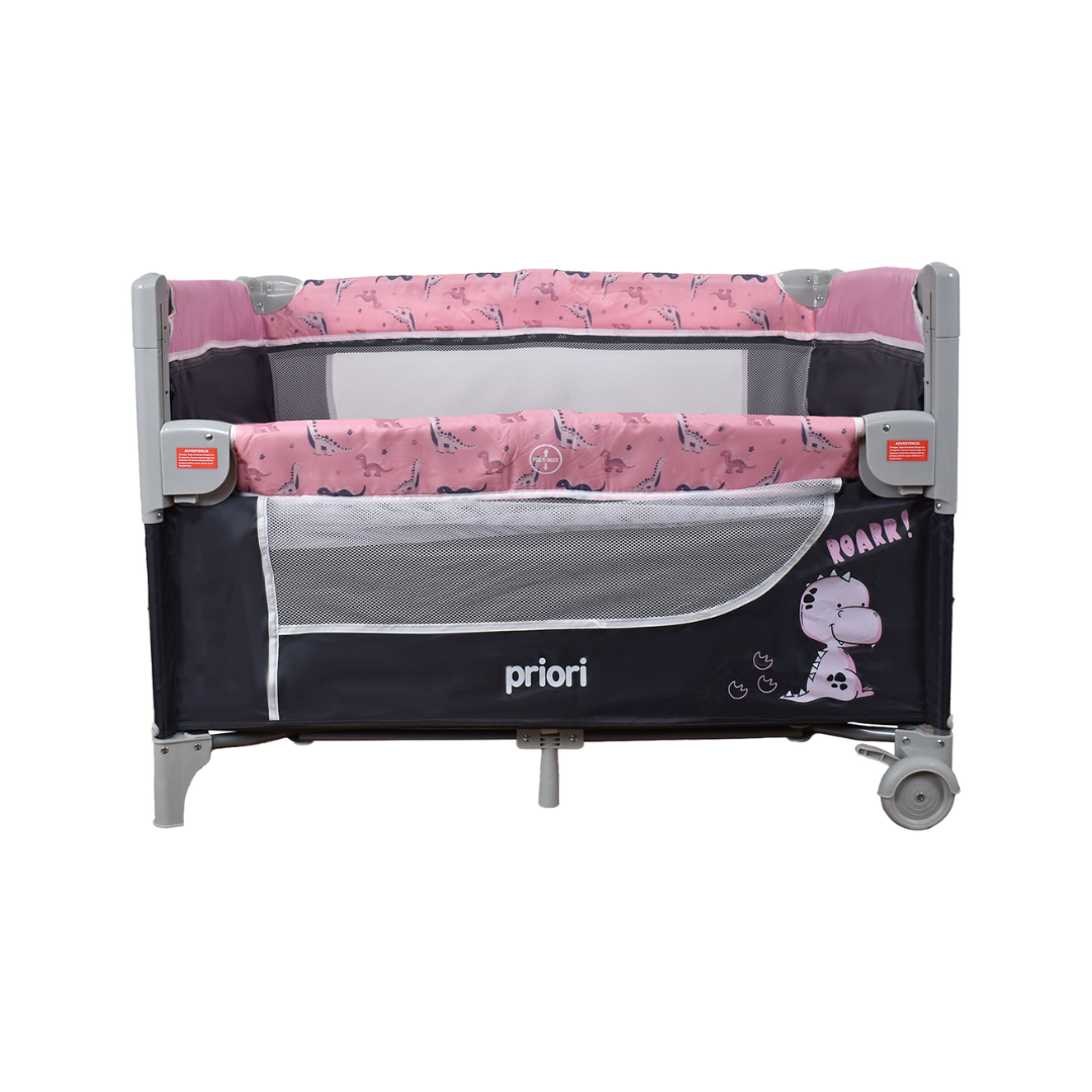 Combo Coche Moises Abby 3 en 1 Premium Baby Blanco + Cuna Corral Colecho Madison + Tina Wanda Happy Baby