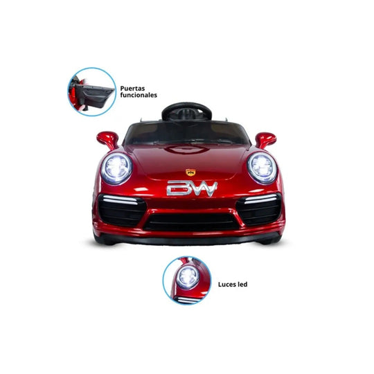 Automóvil Eléctrico 718 Cayman Rojo Metalizado 6V