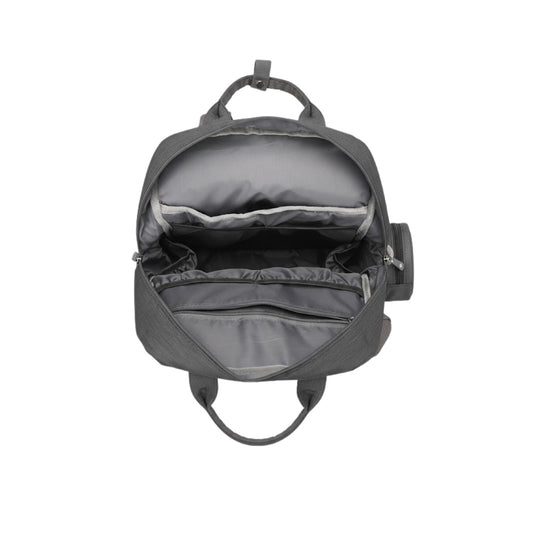 Pañalera Tipo Morral Multifuncional Zius + Accesorios Gris Oscuro