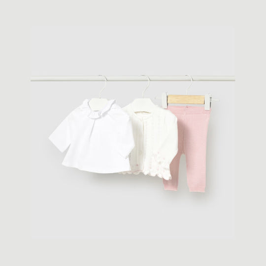 Conjunto 3 Piezas Tricot Recien Nacida Cuarzo Mayoral