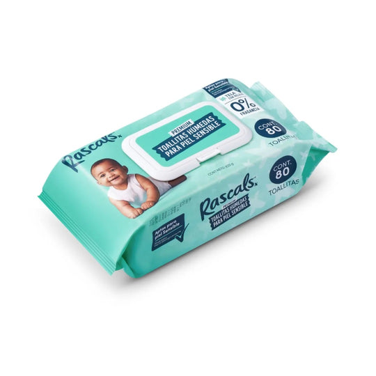 Pañitos Humedos Sensitive X80 Und Rascals