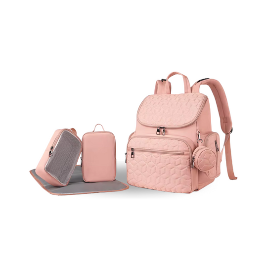 Pañalera Tipo Morral Multifuncional Cubes + Accesorios