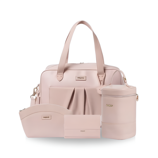 Combo Pañalera Bolso Pliegue + Neceser Oval Bebé Mayoral Rosette