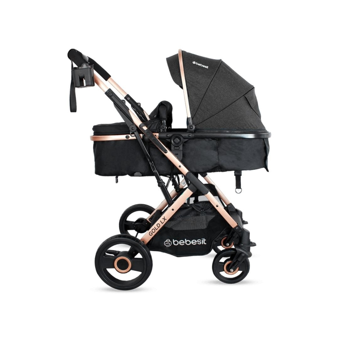 Coche Para Bebé Moises Gold Lx Negro Bebesit