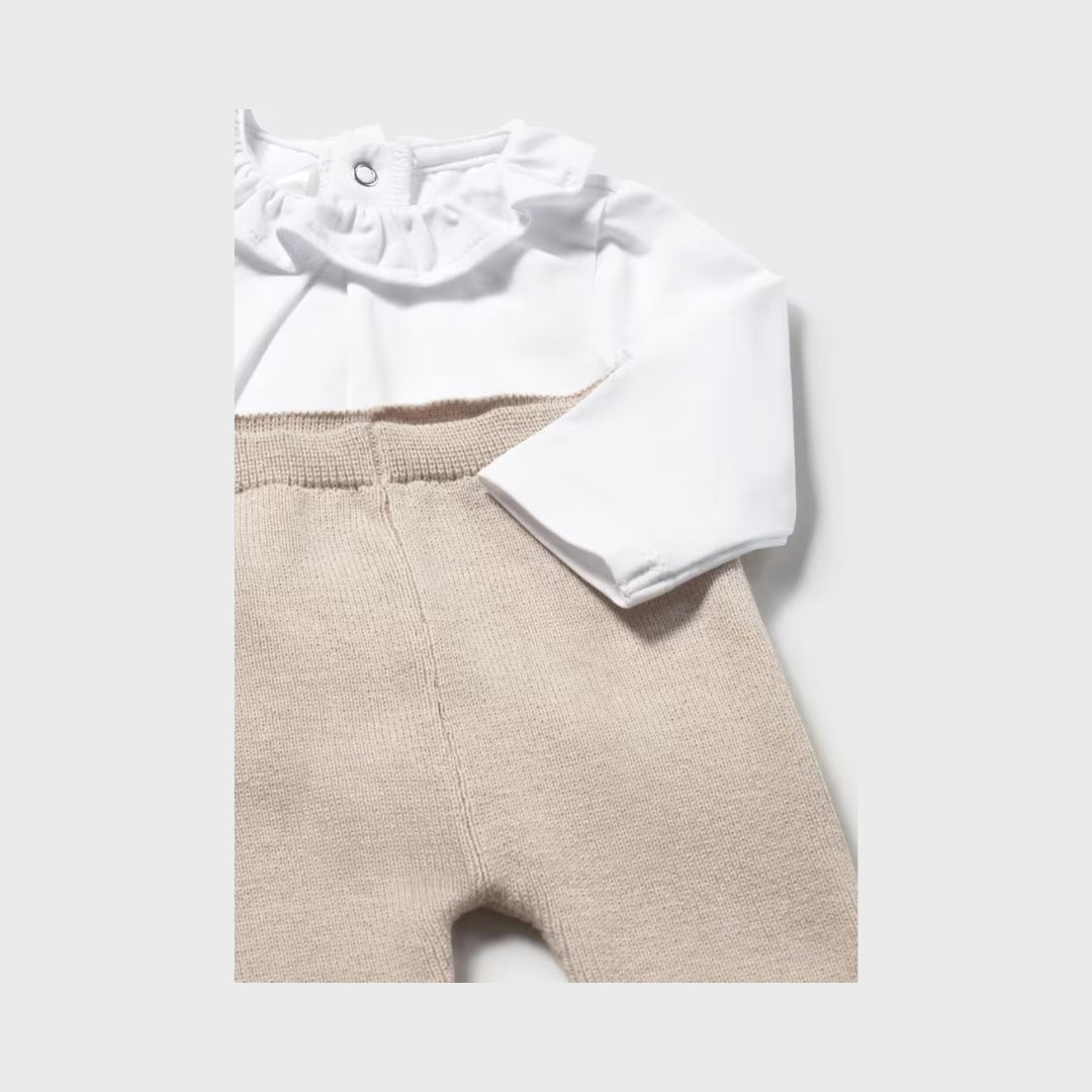 Conjunto 3 Piezas Tricot Recien Nacida Topo Mayoral