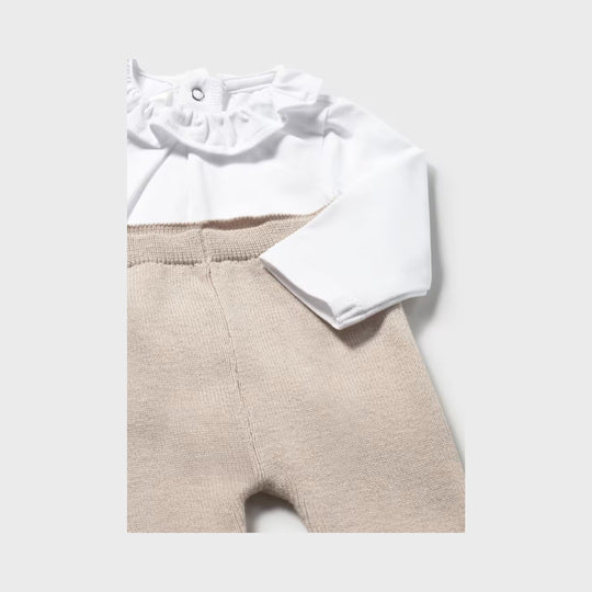 Conjunto 3 Piezas Tricot Recien Nacida Topo Mayoral
