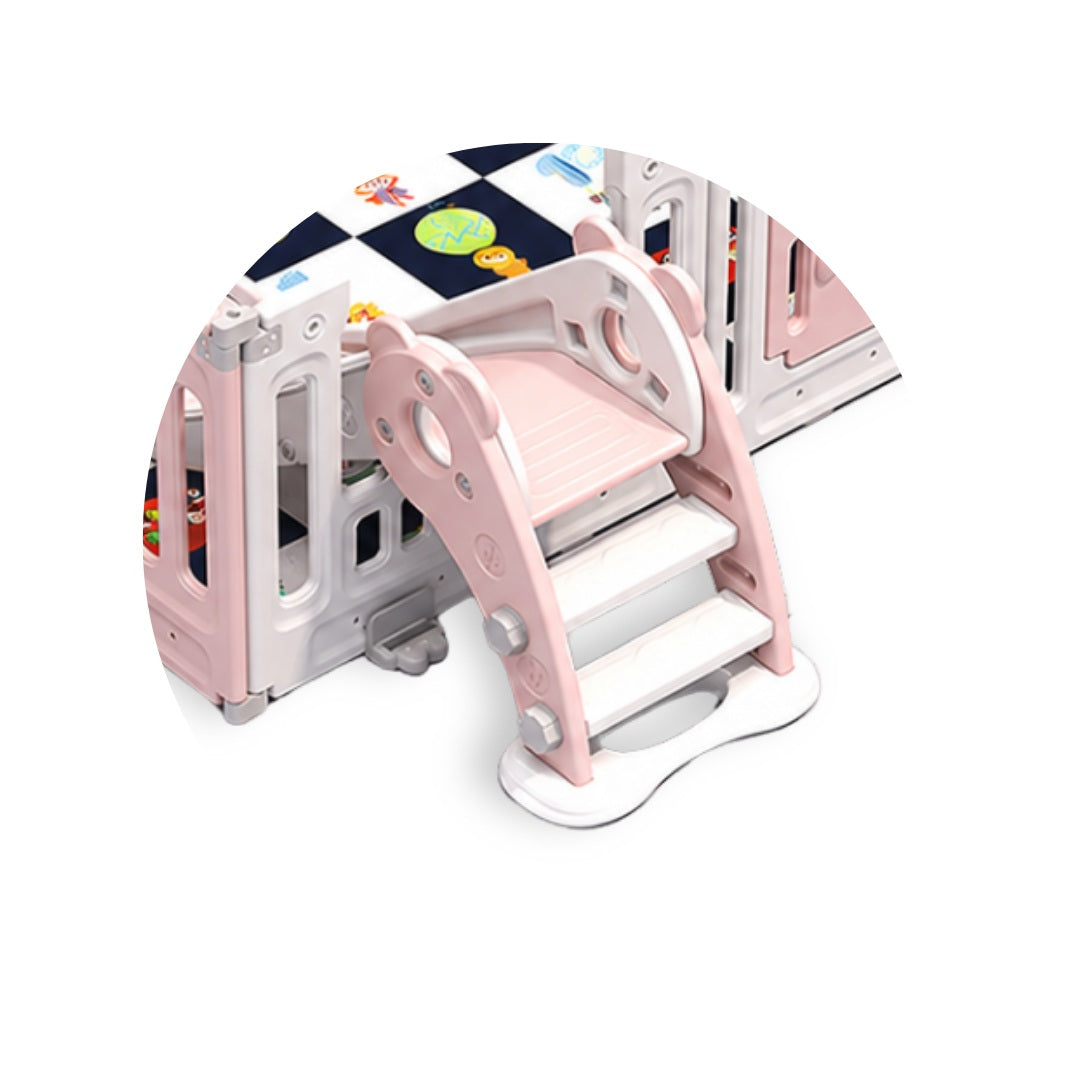 Parque Corral de Juegos X6 Diverpark Baby Cuchi Rosa