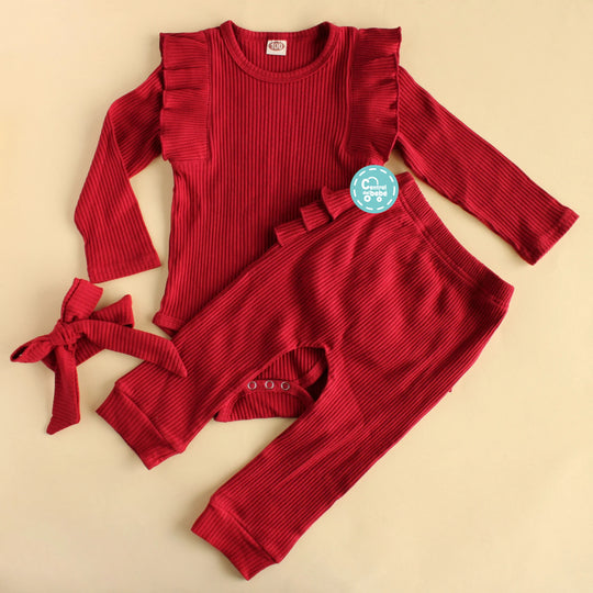 Set de Mameluco, Diadema y Pantalón babysamuu