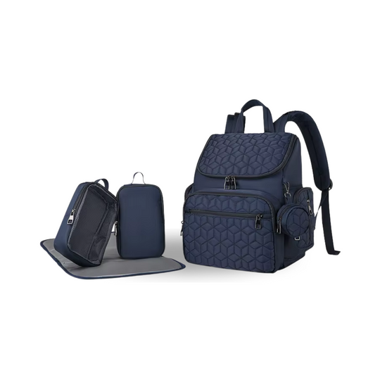 Pañalera Tipo Morral Multifuncional Cubes + Accesorios